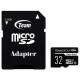 Карта памяти MicroSDHC  32GB UHS-I Class 10 Team Dash Card + SD-adapter (TDUSDH32GUHS03)