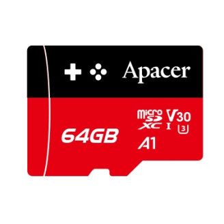 Карта памяти MicroSDXC 64GB UHS-I/U3 Class 10 Apacer (AP64GMCSX10U7-RAGC)