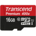 Карта памяти MicroSDHC  16GB UHS-I Class 10 Transcend Premium 400x (TS16GUSDCU1)