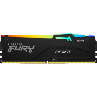 Модуль памяти DDR5 16GB/6400 Kingston Fury Beast RGB Black (KF564C32BBA-16)