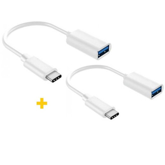 Адаптер XoKo AC-230 USB-USB Type-C White 2шт. (XK-AC230-WH2)