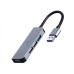 Концентратор USB Cablexpert 1хUSB3.1, 3хUSB2.0, металл, Grey (UHB-U3P1U2P3-01)