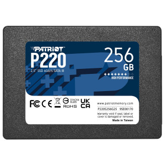 Накопитель SSD  256GB Patriot P220 2.5 SATAIII TLC (P220S256G25)