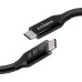 Кабель Edimax UC4 V2 USB Type-C - USB Type-C (M/M), Thunderbolt 3, 240 W, 20 V, 5 A Max, 1 м, Black (UC4-010TB)