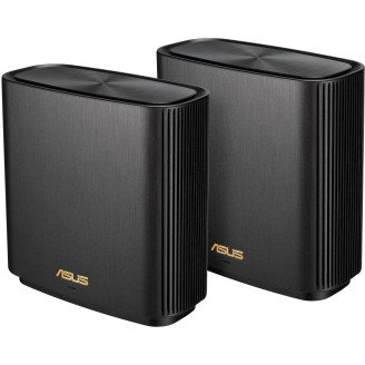 Беспроводной маршрутизатор Asus ZenWiFi XT8 2PK Black (XT8-2PK-BLACK) (AX6600, 3xGE LAN, 1x2.5GE WAN, 1xUSB3.1, WiFi6, MESH, WPA3, OFDMA, 6 внутр. антенн)