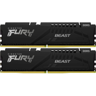 Модуль памяти DDR5 2x16GB/5200 Kingston Fury Beast Black (KF552C40BBK2-32)