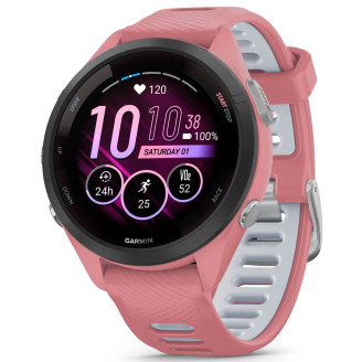 Смарт-часы Garmin Forerunner 265S Black Bezel with Light Pink Case and Light Pink/Whitestone Silicone Band (010-02810-55)