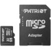 Карта памяти MicroSDHC  32GB UHS-I Class 10 Patriot LX + SD-adapter (PSF32GMCSDHC10)