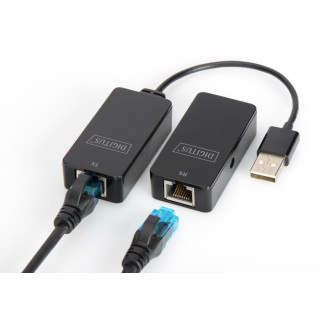 Удлинитель Digitus USB 2.0 - UTP Cat5/5e/6, 50m (DA-70141)