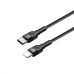 Кабель ColorWay USB Type-C - Lightning (M/M), PD Fast Charging 20W, 3.0 А, 0.3 м, Black (CW-CBPDCL054-BK)