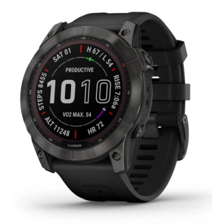 Смарт-часы Garmin Fenix 7X Sapphire Solar Carbon Gray DLC Titanium with Black Band (010-02541-34)