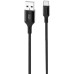 Кабель XO NB143 USB-USB Type-C 2.1A 2м Black (XO-NB143C2-BK)