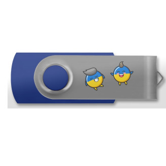 Флеш-накопитель USB 64GB GOODRAM Ukraine UTS2 Process Blue (UTS2-0640B0R11-UA)