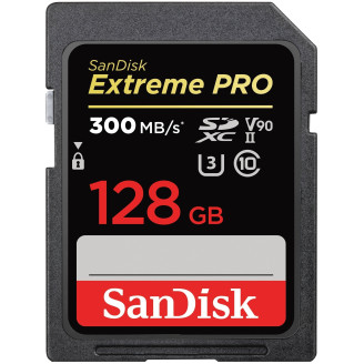 Карта памяти SDXC 128GB UHS-II/U3 Class 10 SanDisk Extreme Pro R300/W260MB/s 4K (SDSDXDK-128G-GN4IN)
