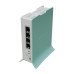 Беспроводной маршрутизатор MikroTik hAP AX lite (L41G-2axD) (AX600, wifi6-2,4Ghz, 1xGE, 3xGE, DC type-C 5V/2.4A, 4,3dBi)