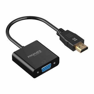 Адаптер Promate HDMI - VGA (M/F), 0.15 м, Black (prolink-h2v.black)