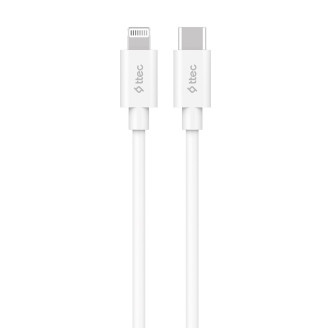 Кабель Ttec USB Type-C - Lightning (M/M), 1.5 м, White (2DKM04B)