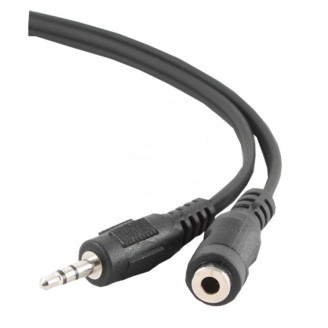 Аудио-кабель Cablexpert 3.5 мм - 3.5 мм (M/F), 5 м, стерео, черный (CCA-423-5M)