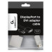 Адаптер Cablexpert DisplayPort - DVI (M/F), 0.1 м, белый (A-DPM-DVIF-002-W) пакет