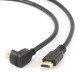 Кабель Cablexpert HDMI - HDMI V 1.4 (M/M), вилка/угловая вилка, 3 м, черный (CC-HDMI490-10) пакет