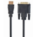 Кабель Cablexpert HDMI - DVI V 1.4 (M/M), 1.8 м, черный (CC-HDMI-DVI-6) пакет