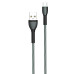 Кабель ColorWay USB - micro USB (M/M), Braided Cloth, 3 А, 1 м, Gray (CW-CBUM041-GR)