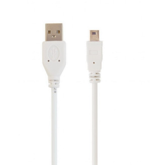 Кабель Gembird USB - miniUSB V 2.0 (M/M), 1.8 м, белый (CC-USB2-AM5P-6)