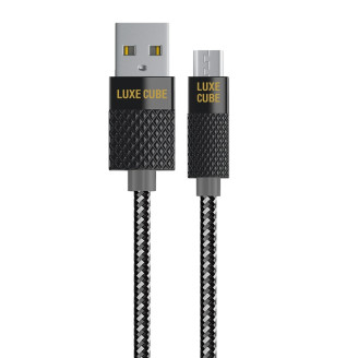 Кабель Luxe Cube Premium USB - micro USB (M/M), 1 м, серый (8886668686167)