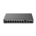 Коммутатор Ruijie Reyee RG-ES210GS-P (8xGE PoE+, 1хGE, 1xGE/SFP Uplink, CCTV, Cloud Managed, L2, max PoE 120W, настольный, бесшумный, металл)