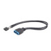 Кабель Cablexpert USB 2.0 9-pin - USB 3.0 19-pin (F/M), 0.15 м, внутренний, черный (CC-U3U2-01)