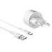 Сетевое зарядное устройство Borofone BA23A Brilliant (2USB, 2.4А) White (BA23ACW) + кабель Type-C