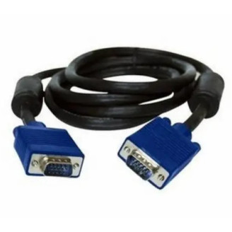 Кабель Gresso V4002 VGA - VGA (F/F), с 2-мя фер. кольцами, 5м, Black/Blue (2000700002289)