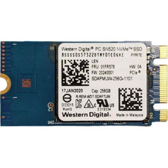 Накопитель SSD  256GB WD PC SN520 M.2 2242 PCIe 3.0 x2 NVMe TLC (SDAPMUW-256G)