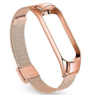 Ремешок BeCover Metal для Xiaomi Mi Smart Band 5/Mi Smart Band 6 Rose Gold (705149)