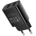 Зарядное устройство Borofone BA53A Powerway (2USB, 2.1А) Black (BA53ACB) + кабель Type-C