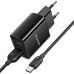 Зарядное устройство Borofone BA53A Powerway (2USB, 2.1А) Black (BA53ACB) + кабель Type-C