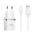 Сетевое зарядное устройство Hoco C12 (2USB, 2.4А) White (C12MW) + кабель MicroUSB