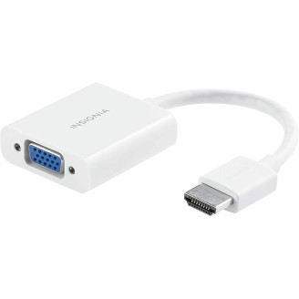 Адаптер Insignia HDMI - VGA (M/F), со звуком и питанием, 0.1 м, белый (NS-PCAHV) OEM