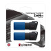 Флеш-накопитель USB3.2 2x64GB Kingston DataTraveler Exodia M Black/Blue (DTXM/64GB-2P)