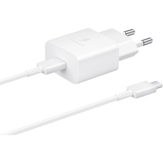 Сетевое зарядное устройство Samsung EP-T1510X White, 1хUSB Type-C, 15W + кабель USB Type-C (EP-T1510XWEGEU)