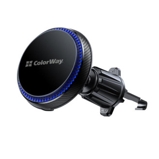 Беспроводное зарядное устройство СolorWay MagSafe 360° Air Vent 15W Black(CW-CHMW041Q-BK)