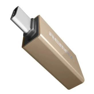 Адаптер Remax Glance USB-USB Type-C RA-OTG1 Gold (6954851289753)