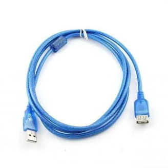 Кабель Gresso USB - USB V 2 .0 (M/F), 1 феррит, 3 м, Blue (2000700002388)