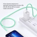 Кабель ColorWay Lightning + USB Type-C (M/M), 3.0 А, 1 м, Green (CW-CBPDCL061-G)