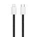 Кабель ColorWay Lightning + USB Type-C (M/M), 3.0 А, 1 м, Black (CW-CBPDCL061-BK)