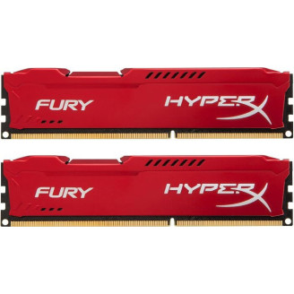 Модуль памяти DDR3 2x4GB/1600 Kingston HyperX Fury Red (HX316C10FRK2/8)