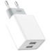 Сетевое зарядное устройство XO L65 (2USBх2.4A) White (L65-L-WH) + кабель Lightning