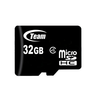 Карта памяти MicroSDHC  32GB Class 4 Team + SD-adapter (TUSDH32GCL403)