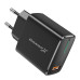 Сетевое зарядное устройство Grand-X Quick Charge 3.0 (1xUSB 1.5-3A) Black (CH-550B)