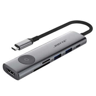 Концентратор rimeCom USB-C Boyye 7-в-1 (UC-721)